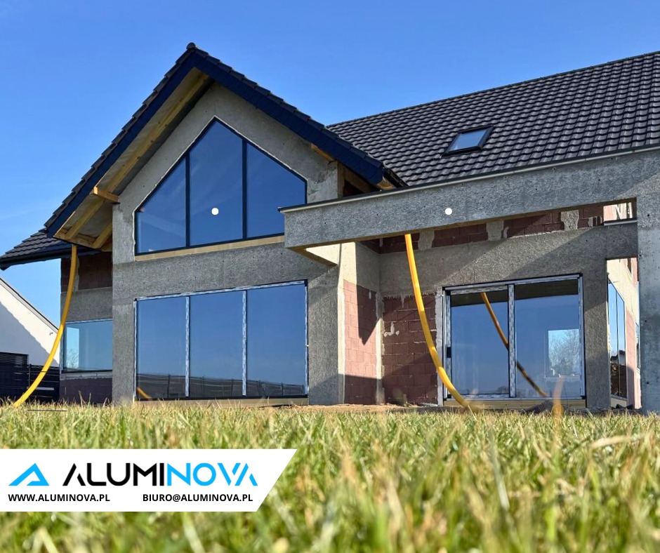 Trapezowe konstrukcje i duze przeszklenia